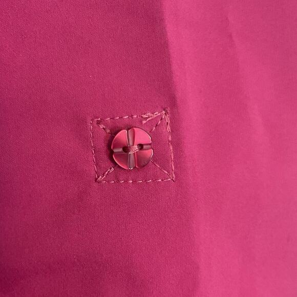 Merrell Women Size M Fuchsia Long Roll Tab Sleeve Button Up Hiking Travel Shirt - Picture 9 of 14